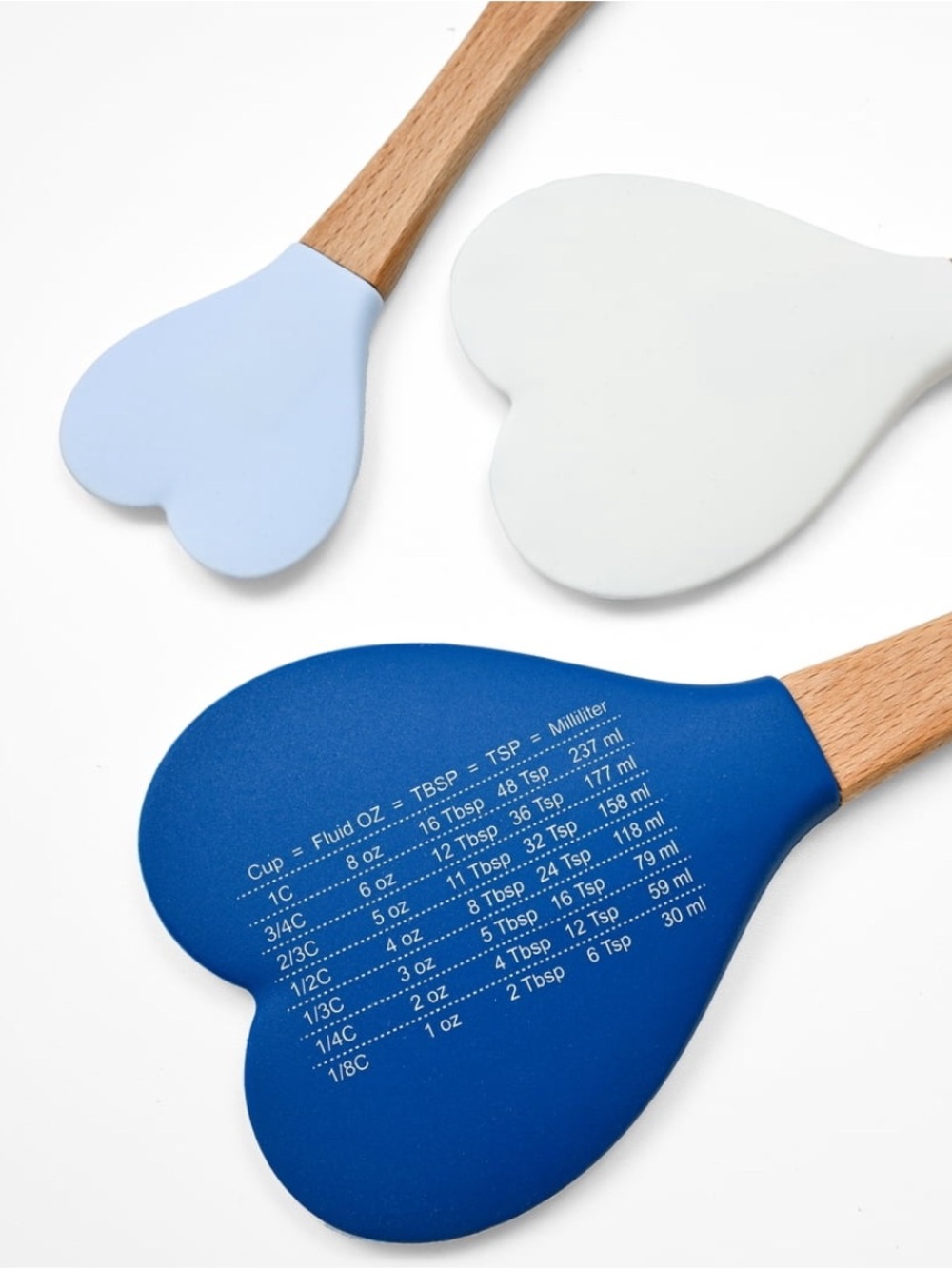 CWC Cook With Color 3 Piece Heart Shape Spatula Set 4th July Stars & Stripes - Picture 3 of 12
